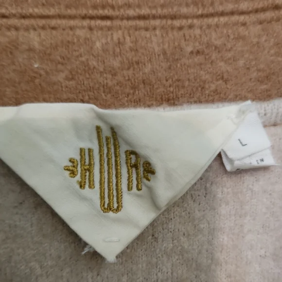 Tan Peacoat with Notched Lapel and Wool Blend Fabric - Picture 2 of 8